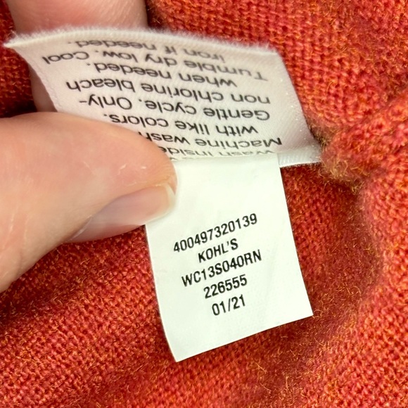 Croft & Barrow Orange Pullover Sweater EUC - Picture 5 of 6